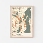 yellowknife, northwest territories map poster - image 1