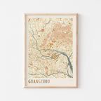 guangzhou, china map poster - image 1
