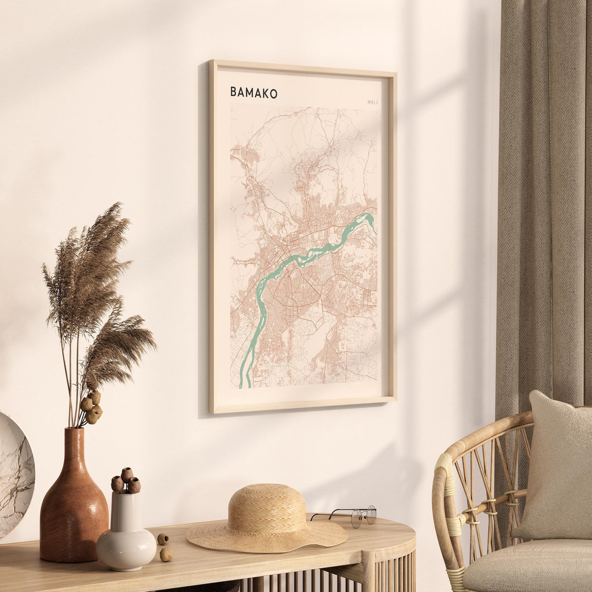 bamako, mali map poster - image 2