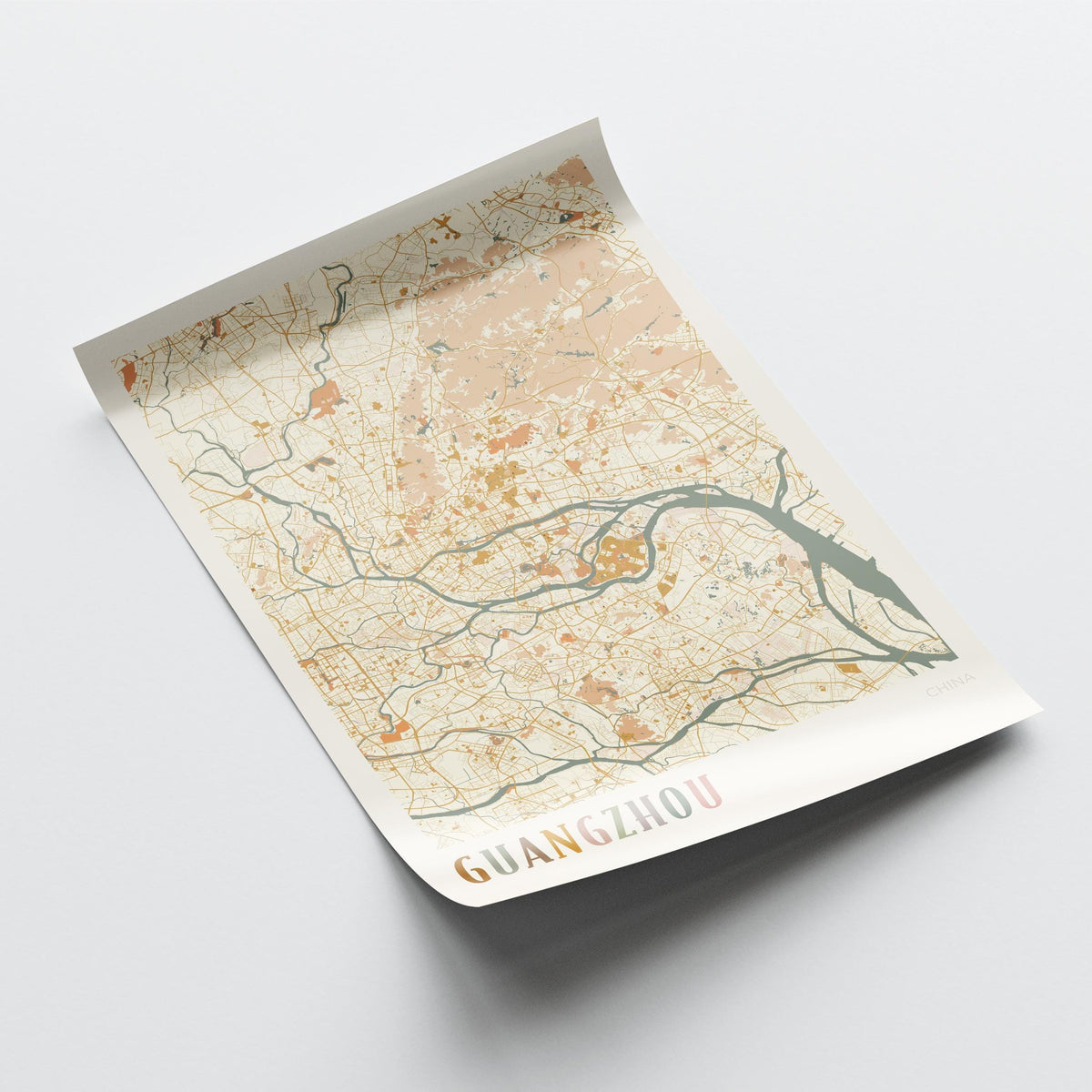 guangzhou, china map poster - image 4