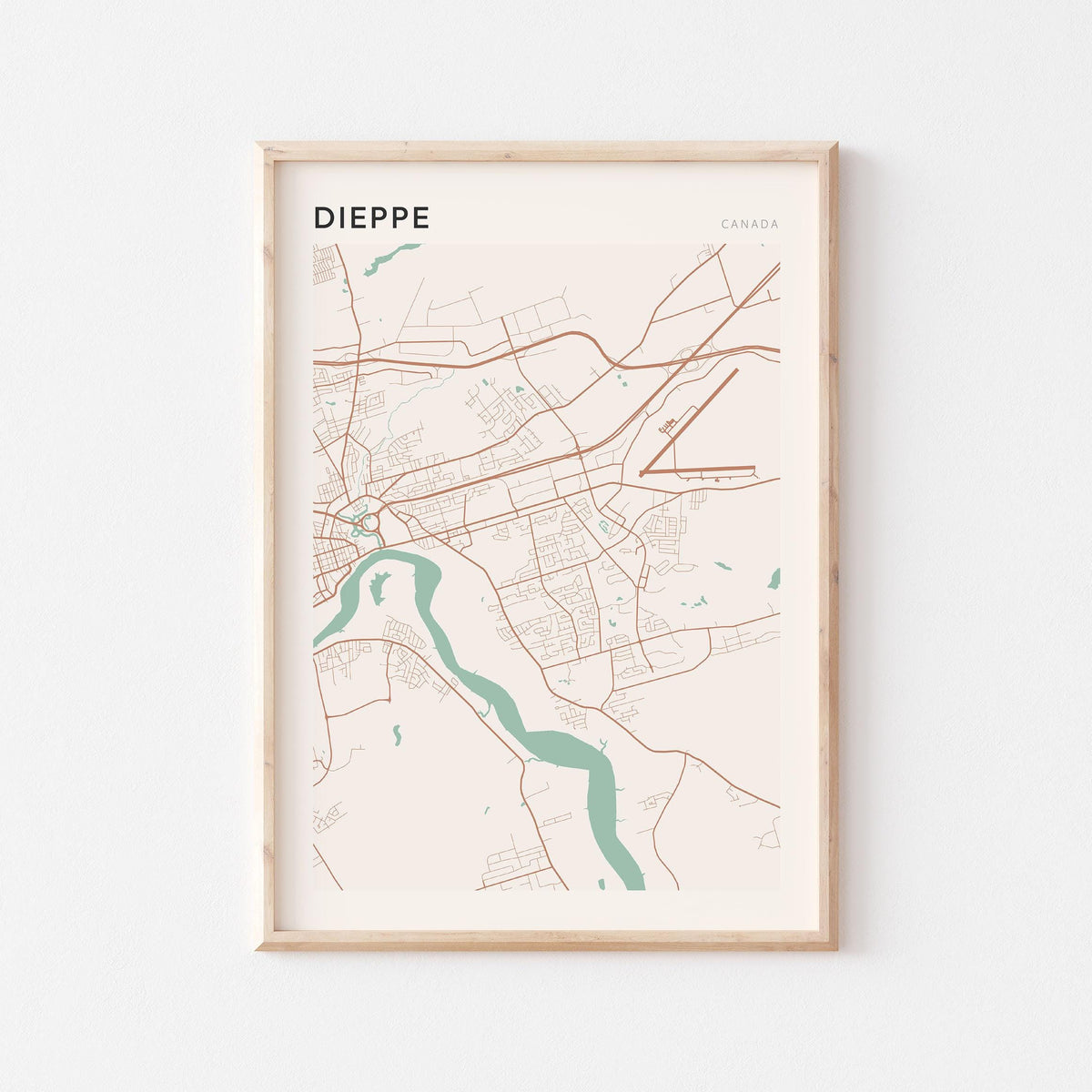 dieppe, new brunswick map poster - image 1
