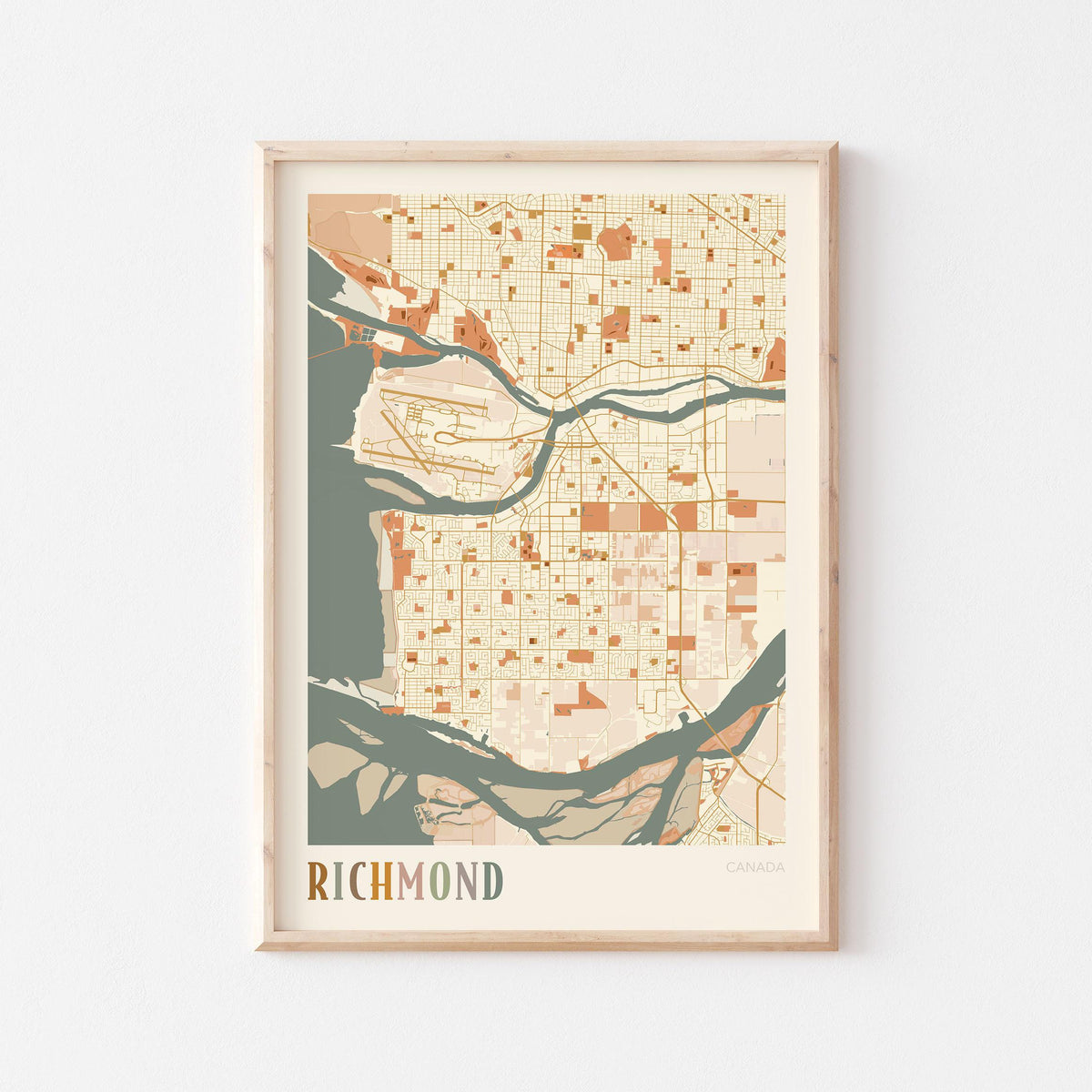 richmond, british columbia map poster - image 1