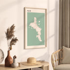 mahe, seychelles map poster - image 2