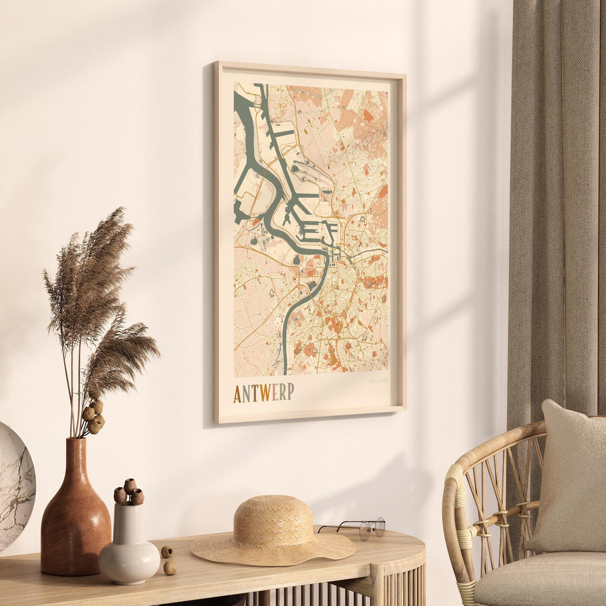antwerp belgium map poster - image 2