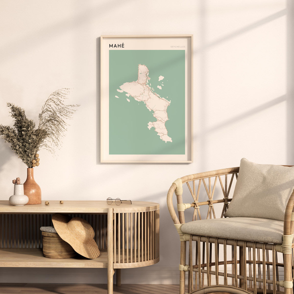 mahe, seychelles map poster - image 3