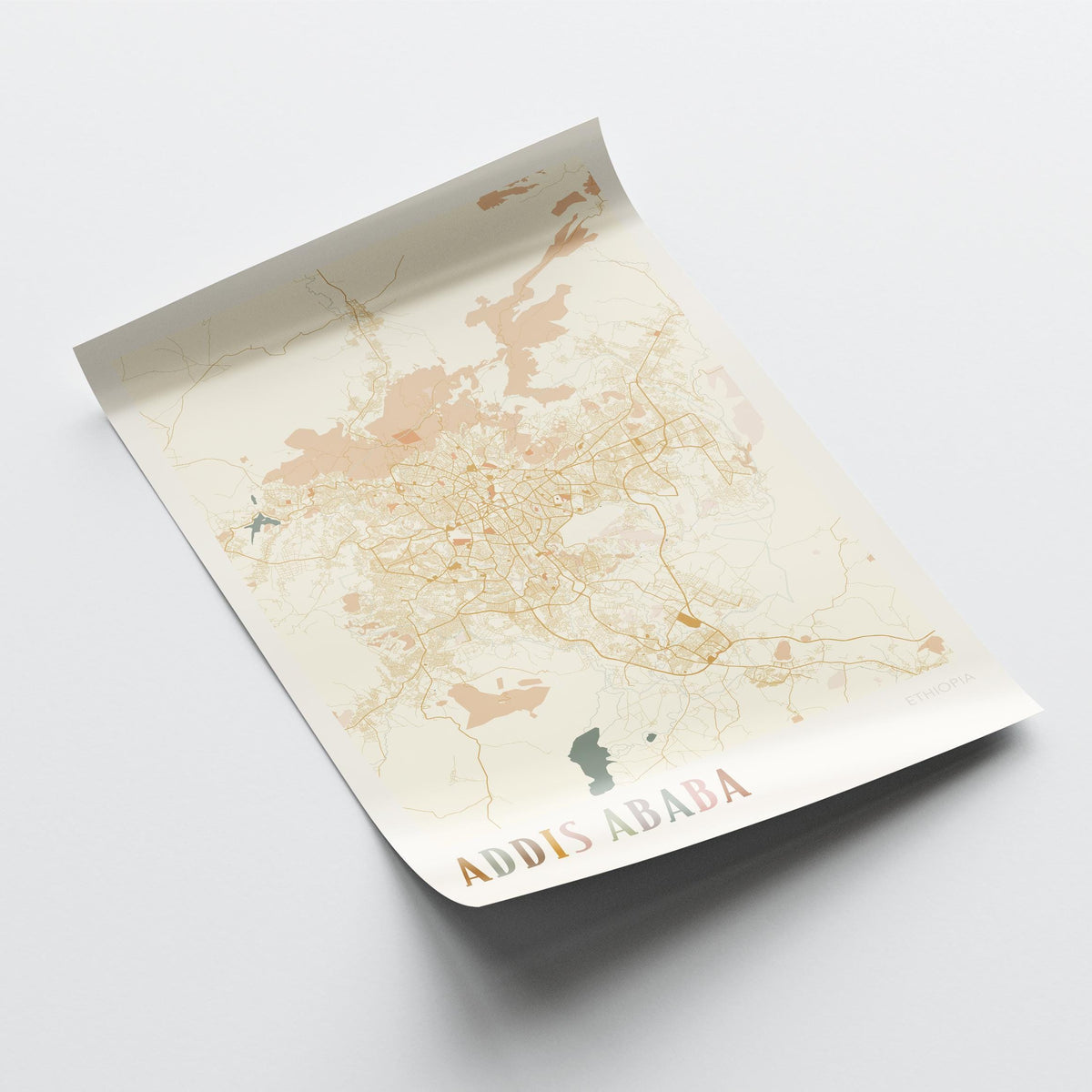 addis ababa, ethiopia map poster - image 4