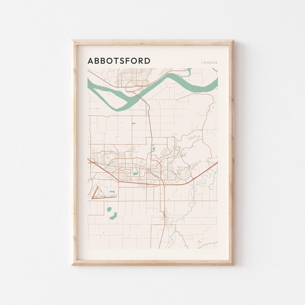 abbotsford, british columbia map poster - image 1