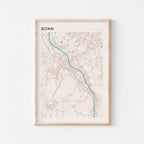 bonn germany map poster - image 1
