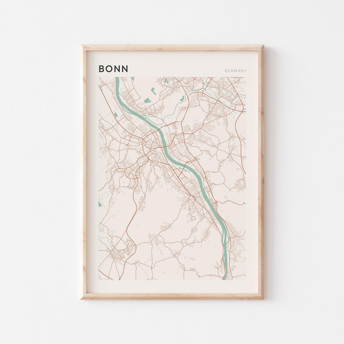 bonn germany map poster - image 1