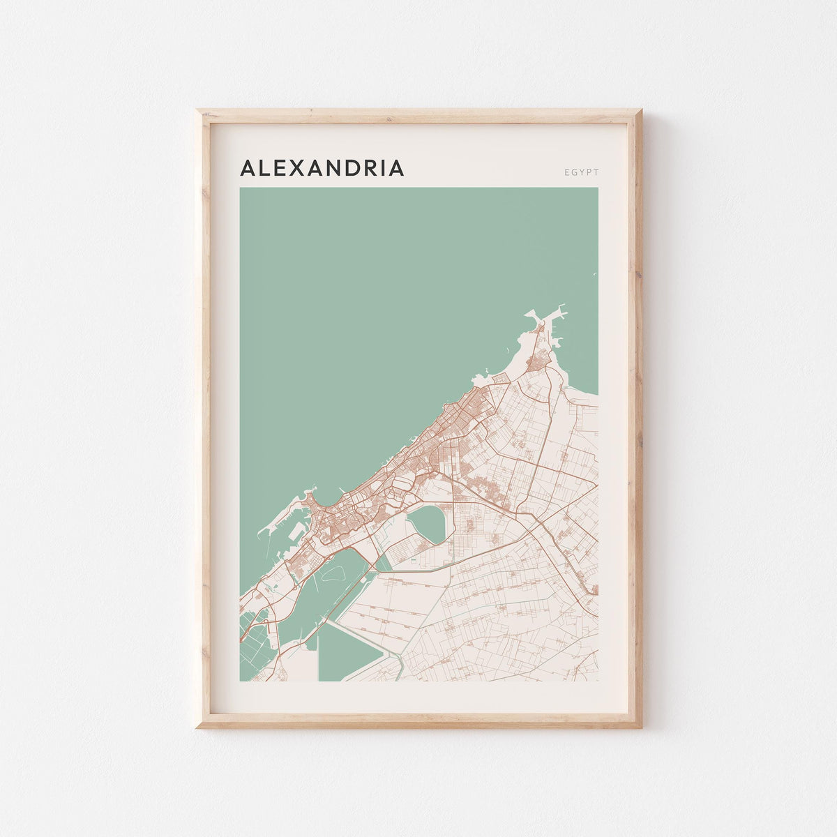 alexandria, egypt map poster - image 1