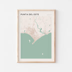 punta del este, uruguay map poster - image 1