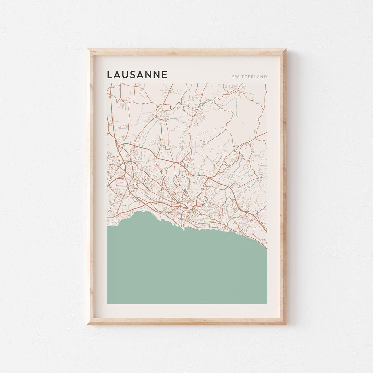 lausanne switzerland map poster - image 1