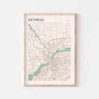 gatineau, quebec map poster - image 1