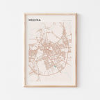 medina, saudi arabia map poster - image 1
