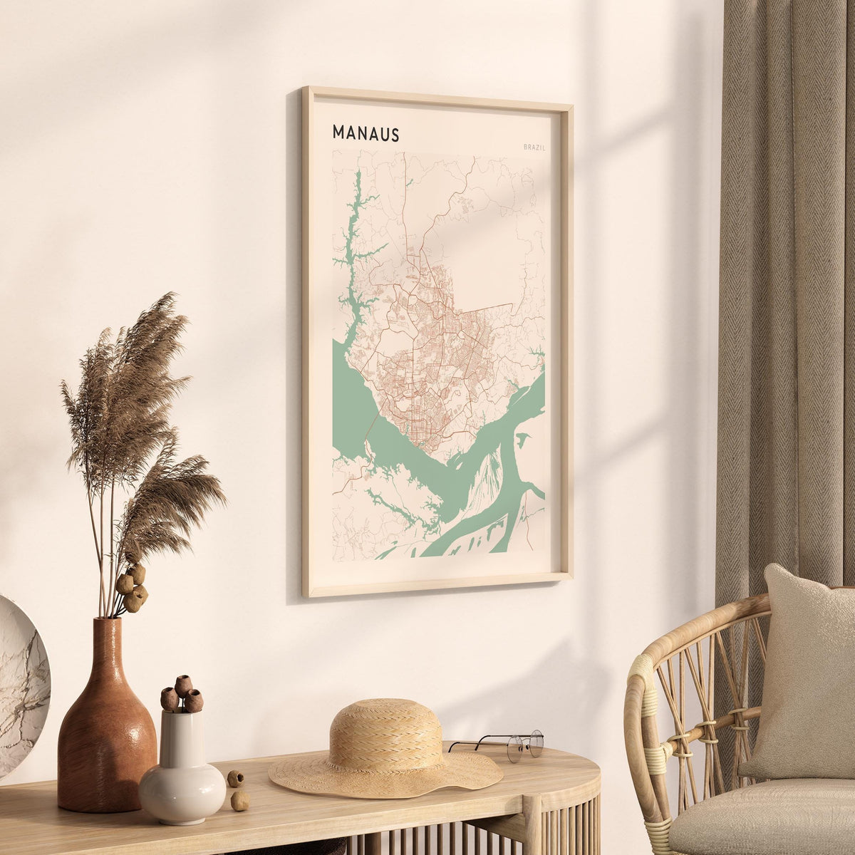 manaus, brazil map poster - image 2