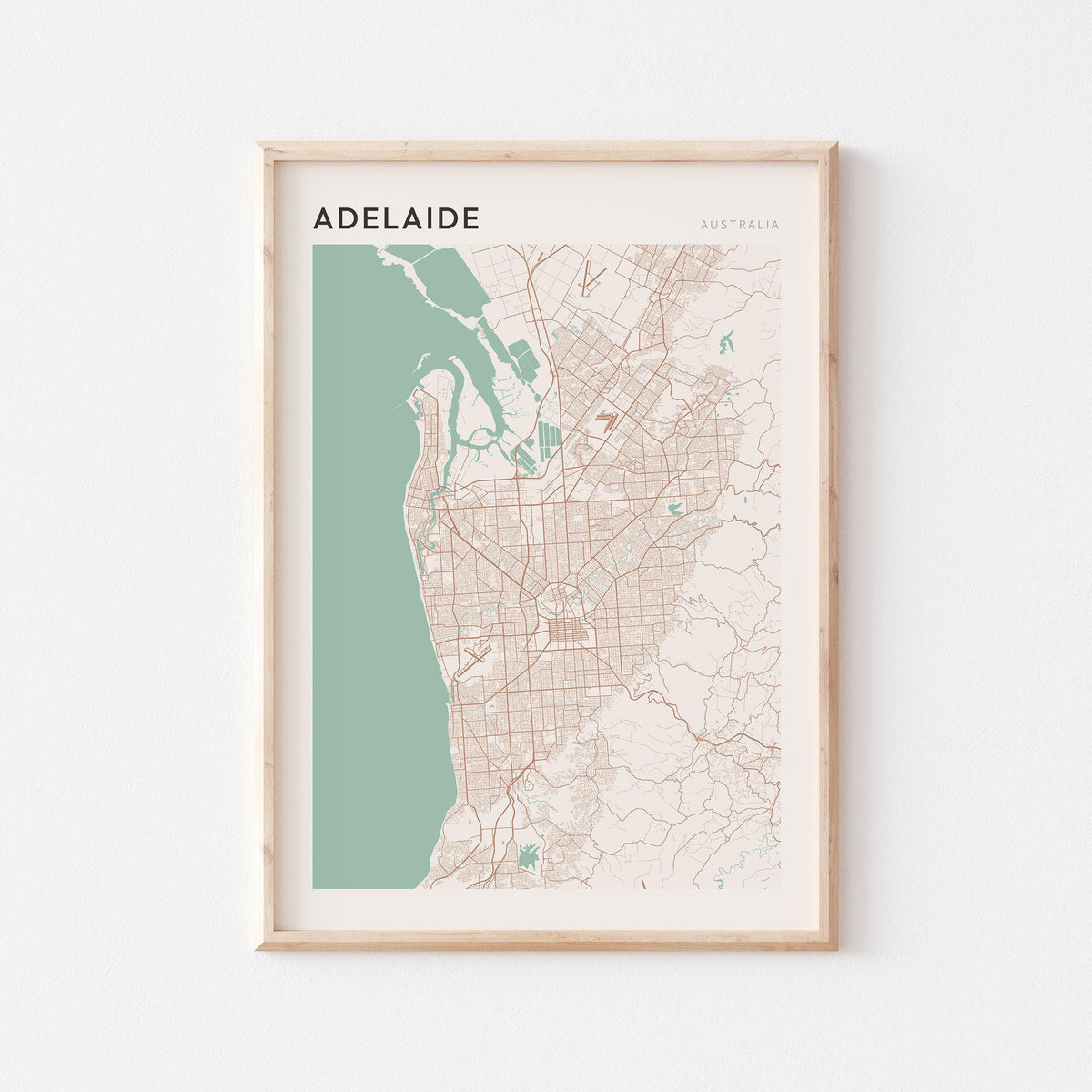 adelaide, australia map poster - image 1