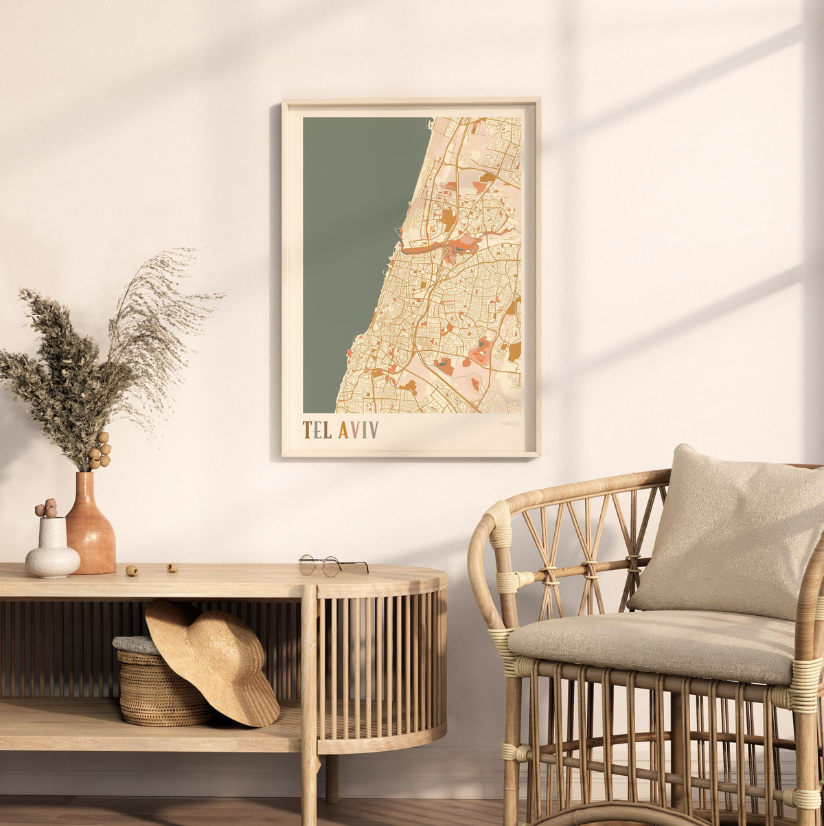 tel aviv, israel map poster - image 3