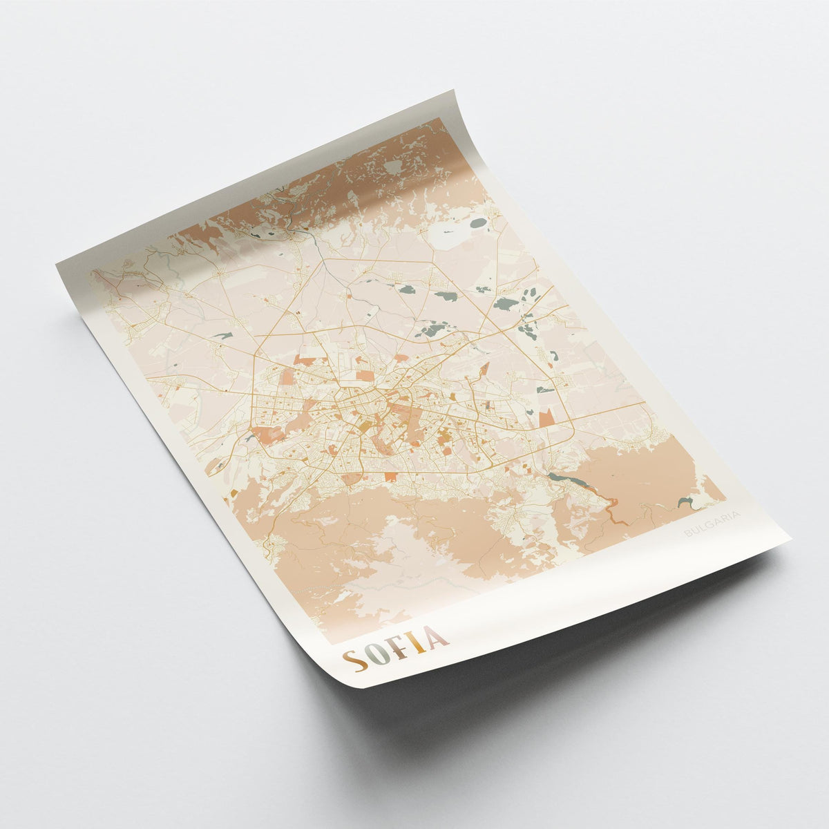 sofia bulgaria map poster - image 4