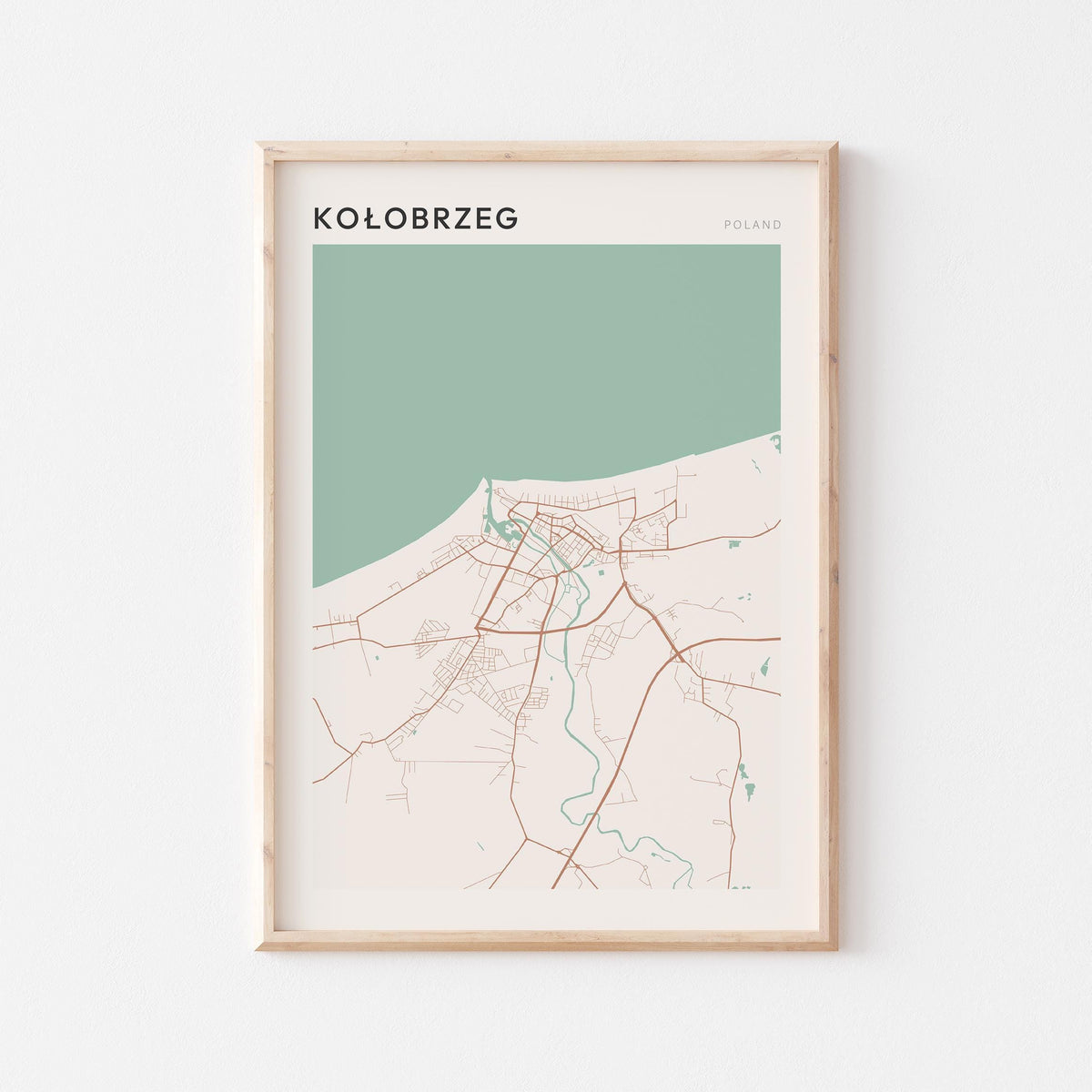 kolobrzeg poland map poster - image 1