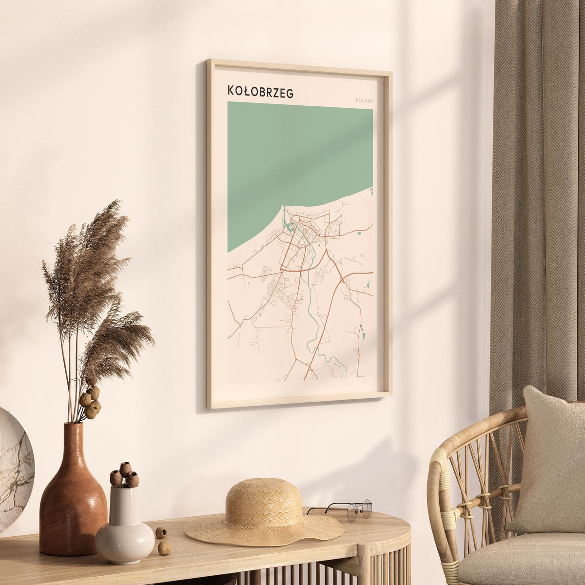 kolobrzeg poland map poster - image 2