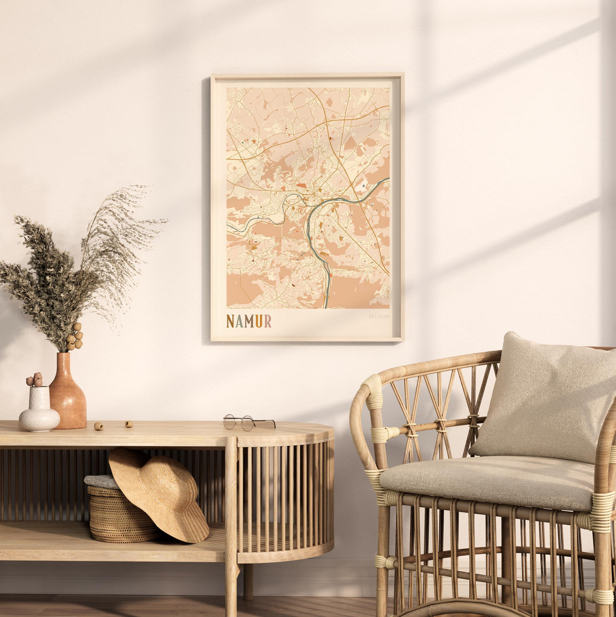 namur belgium map poster - image 3
