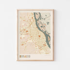 rosario, argentina map poster - image 1
