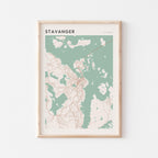 stavanger norway map poster - image 1