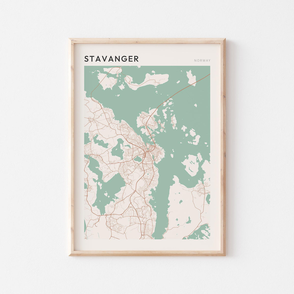 stavanger norway map poster - image 1