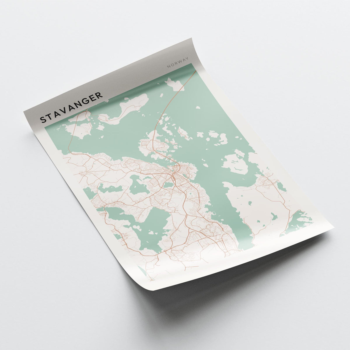 stavanger norway map poster - image 4