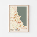 scarborough, united kingdom map poster - image 1