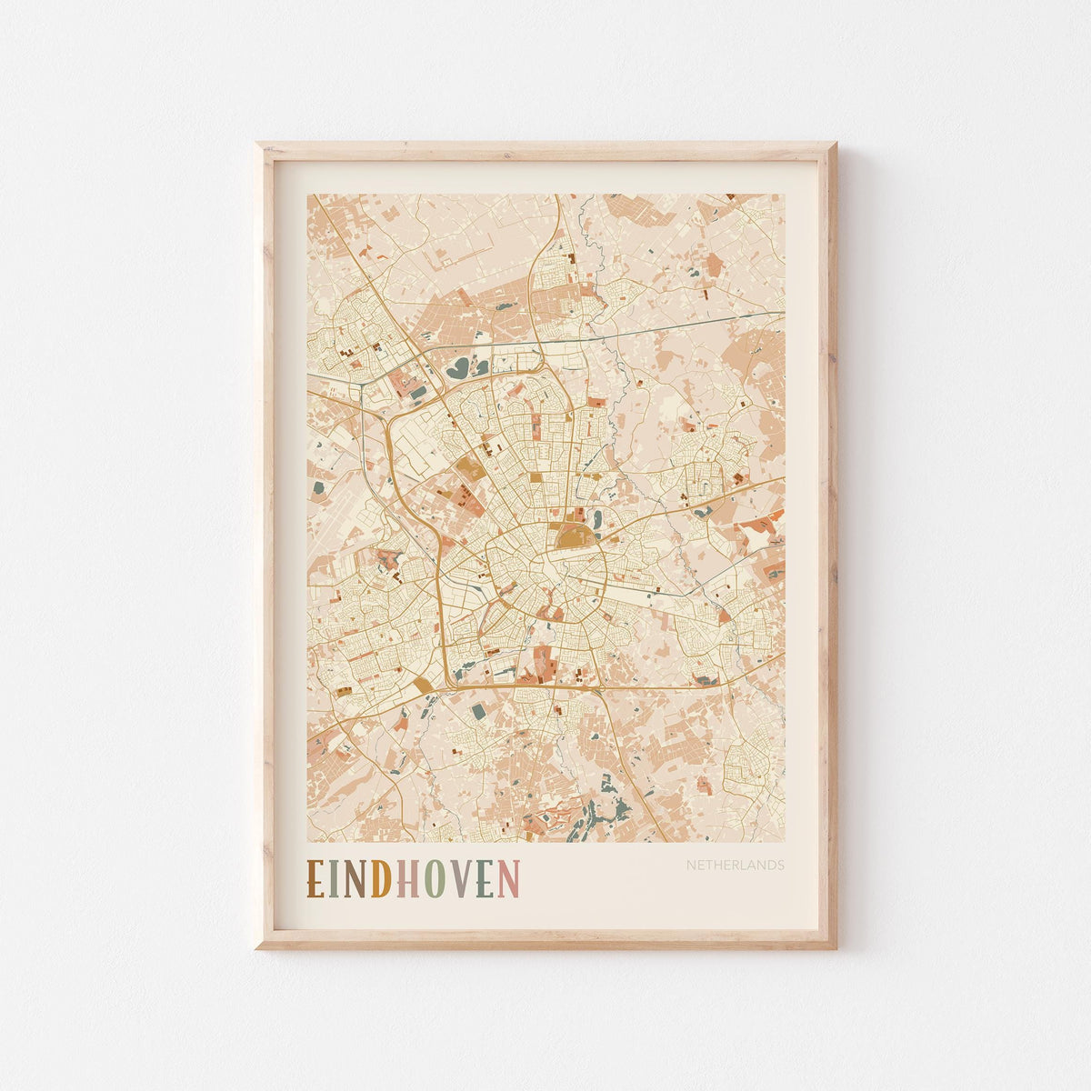 eindhoven netherlands map poster - image 1