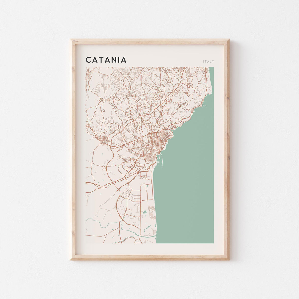 catania italy map poster - image 1
