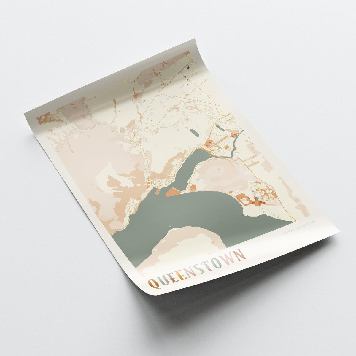 queenstown, new zealand map poster - image 2