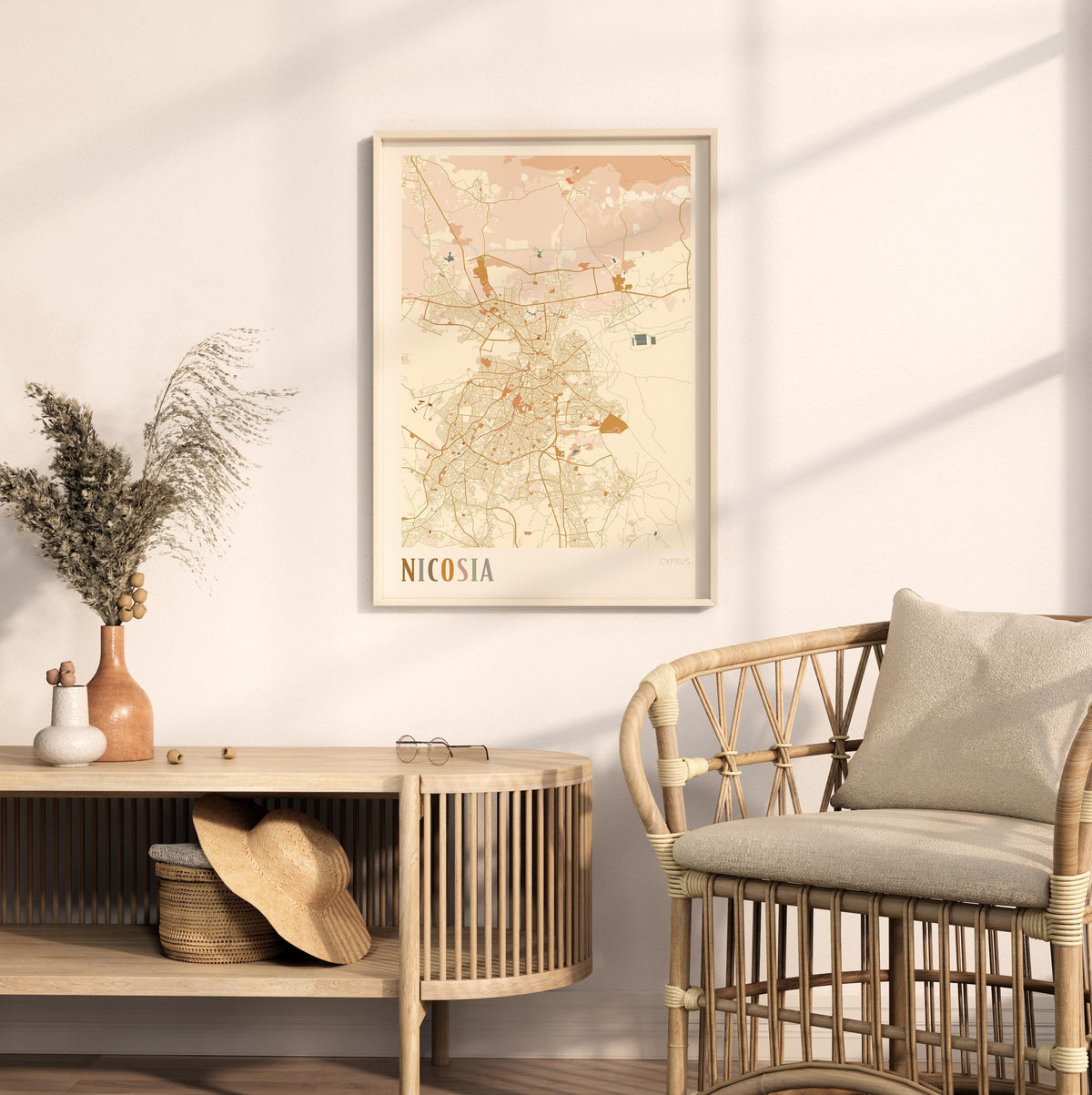 nicosia, cyprus map poster - image 3