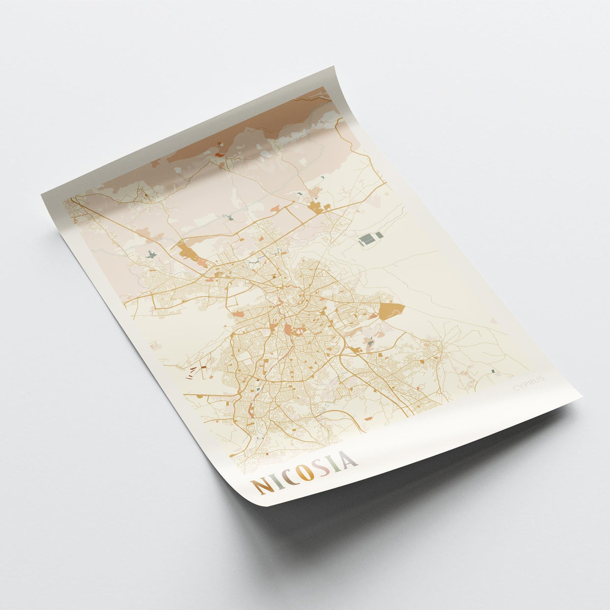 nicosia, cyprus map poster - image 4