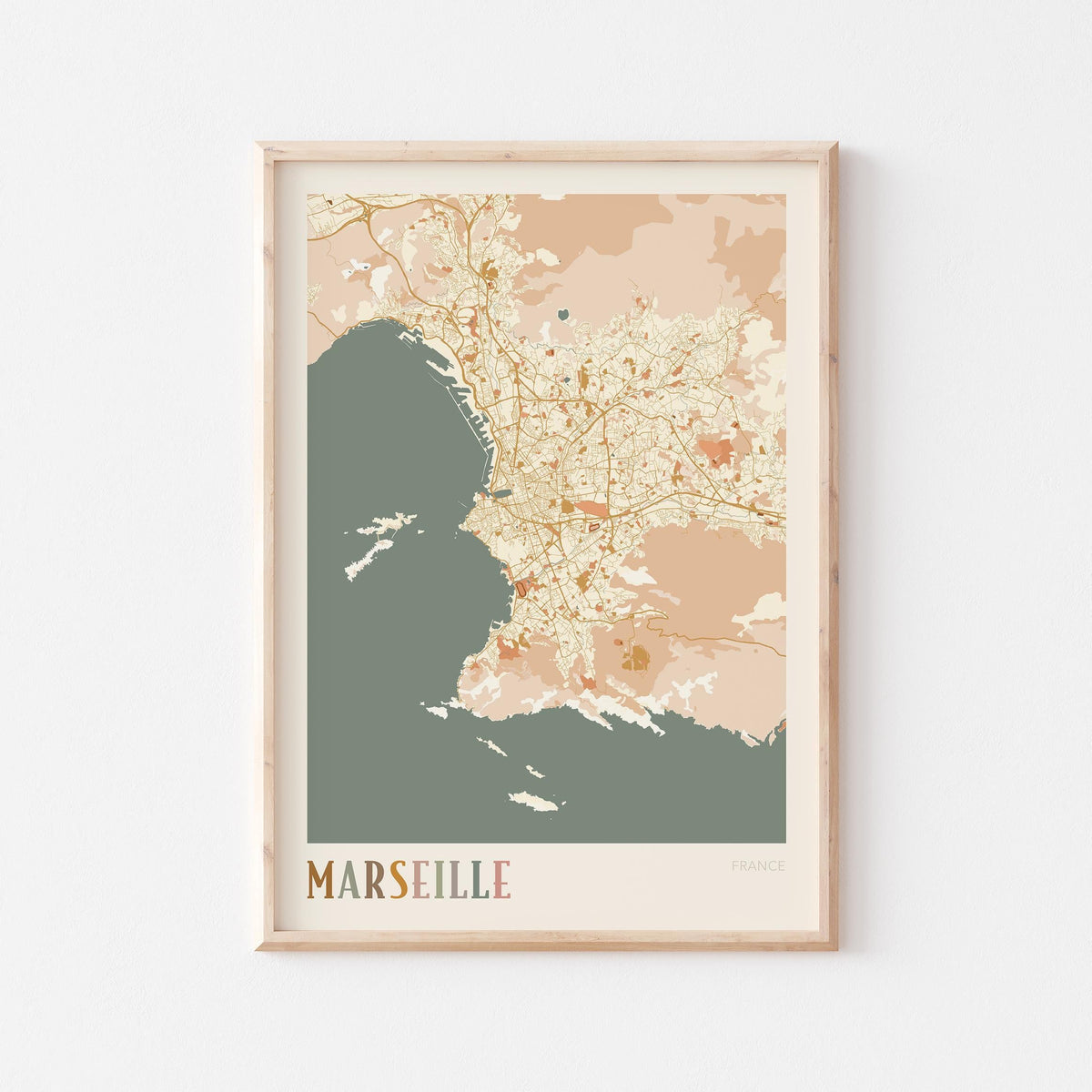 marseille france map poster - image 1