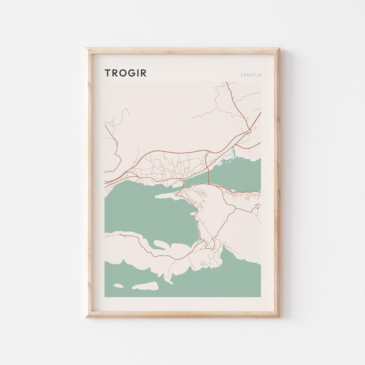 trogir croatia map poster - image 1