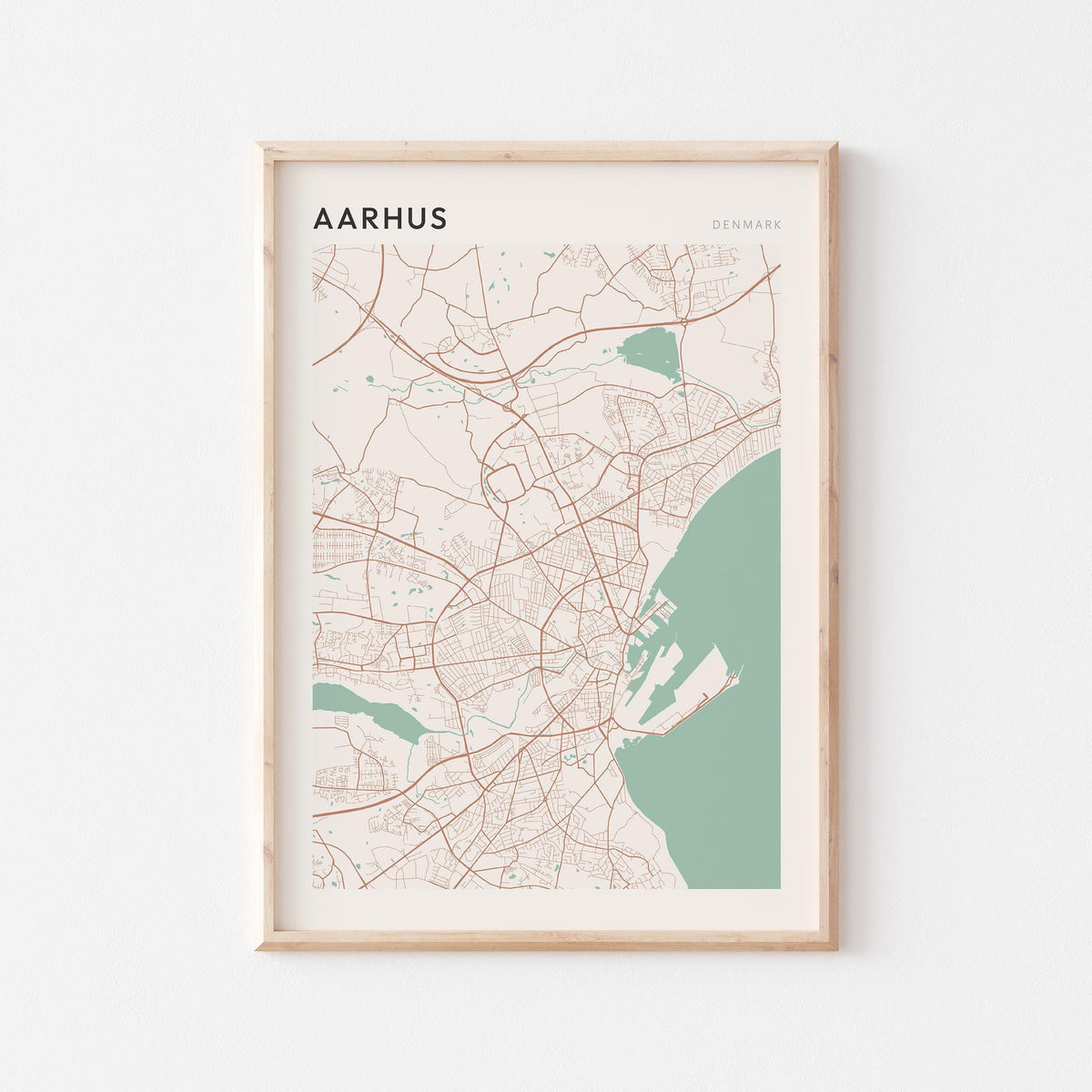 aarhus denmark map poster - image 1