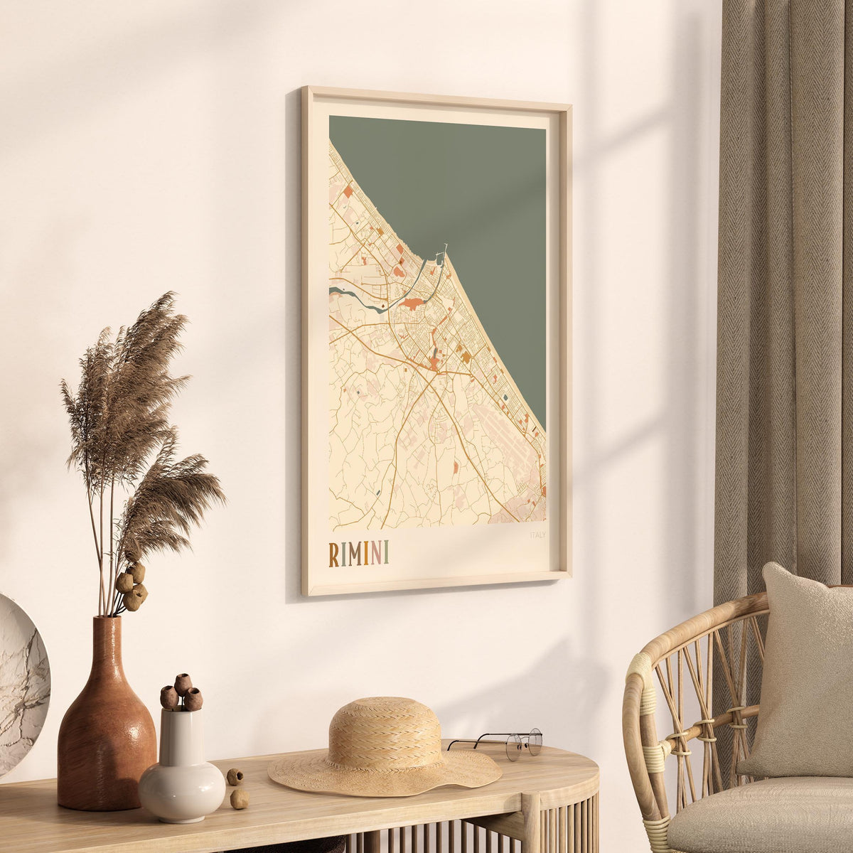 rimini italy map poster - image 2