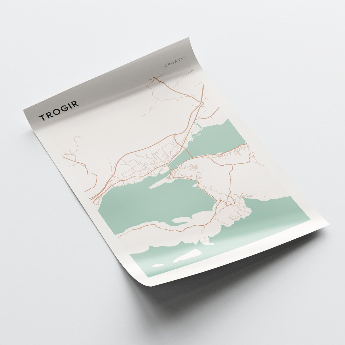 trogir croatia map poster - image 4
