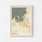 fukuoka, japan map poster - image 1