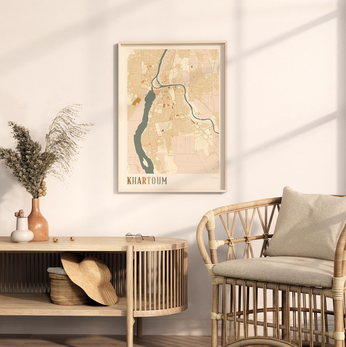 khartoum, sudan map poster - image 3