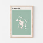 bora bora, french polynesia map poster - image 1