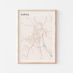 kosice slovakia map poster - image 1