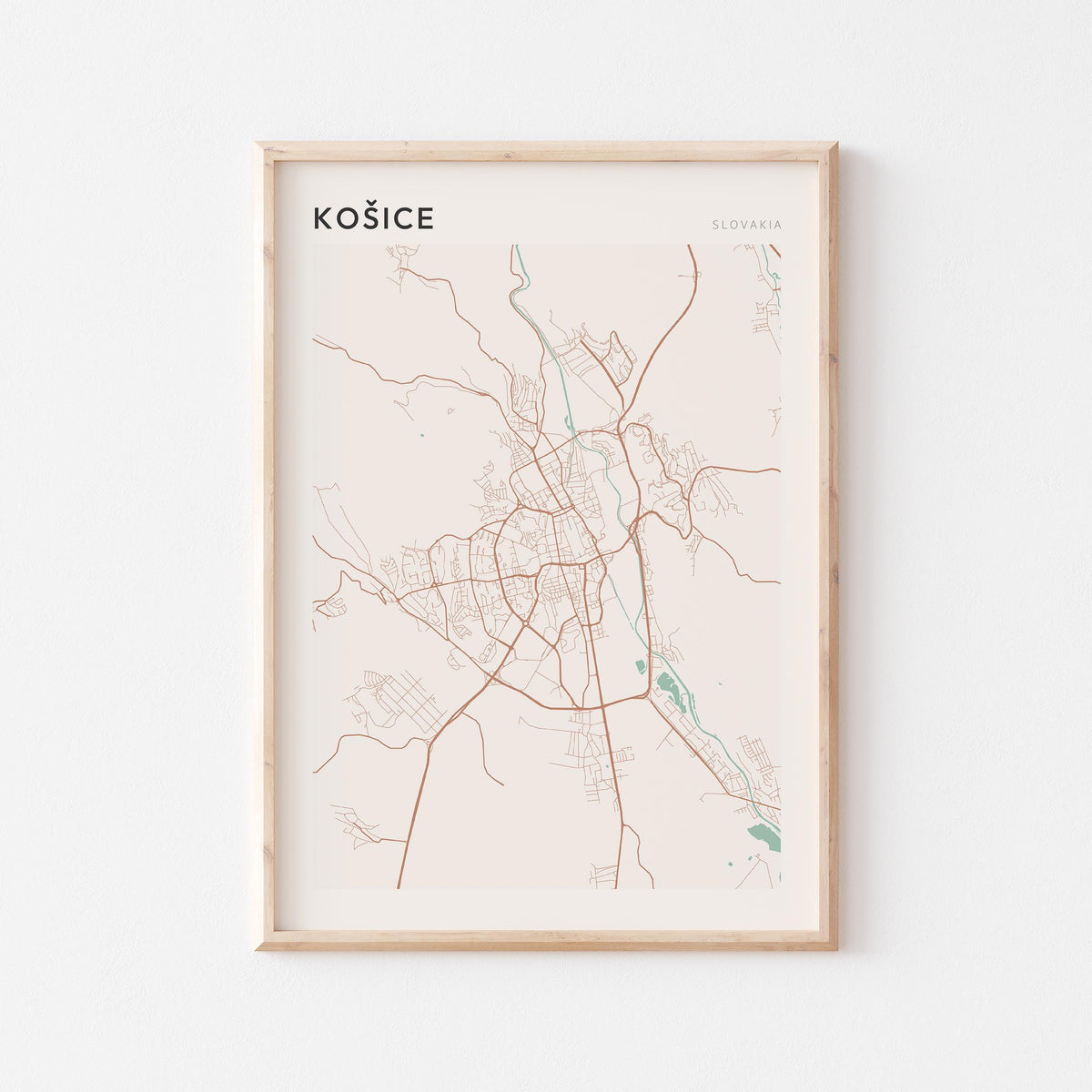 kosice slovakia map poster - image 1