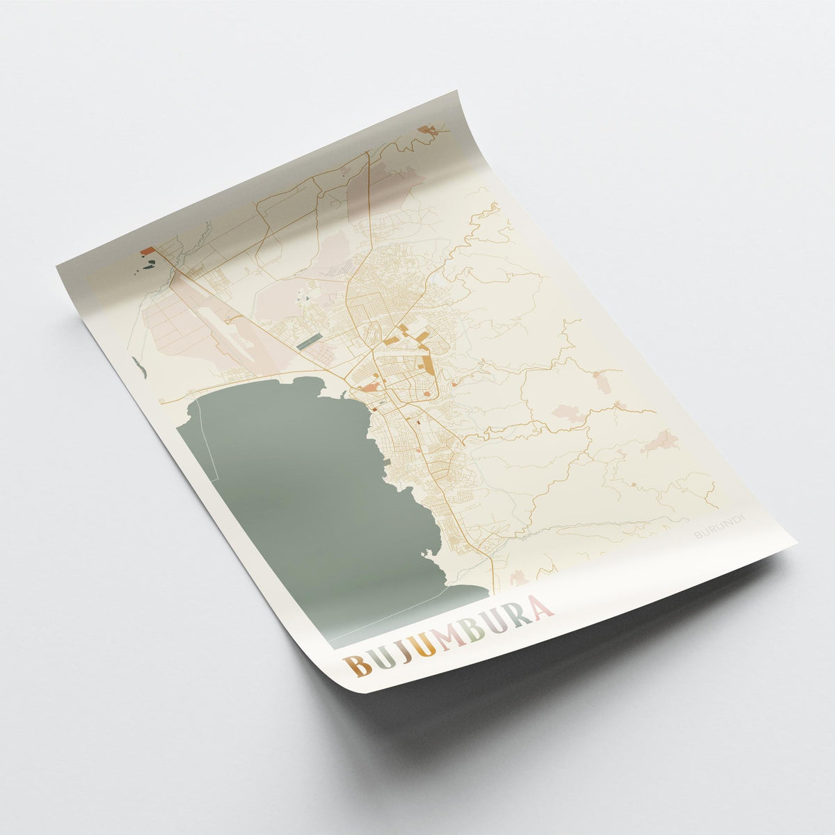 bujumbura, burundi map poster - image 4