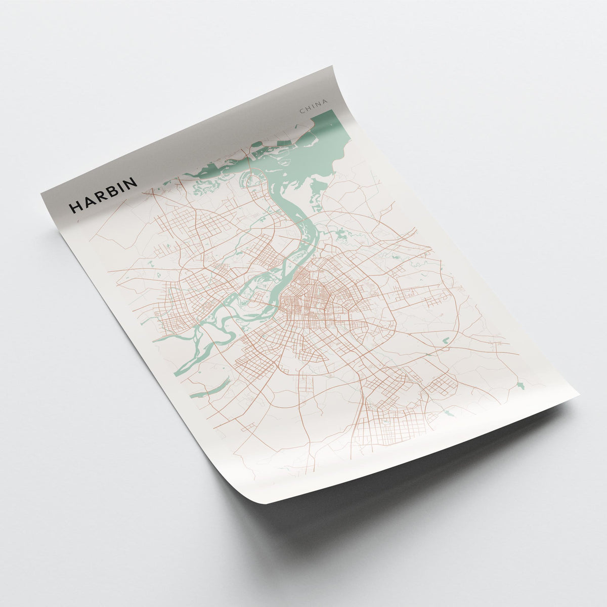 harbin, china map poster - image 4
