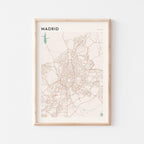 madrid spain map poster - image 1