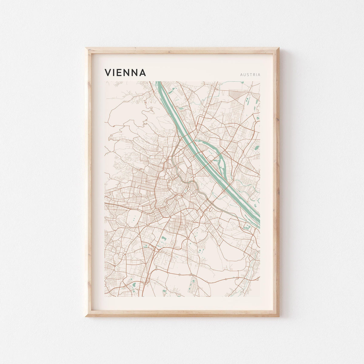 vienna austria map poster - image 1