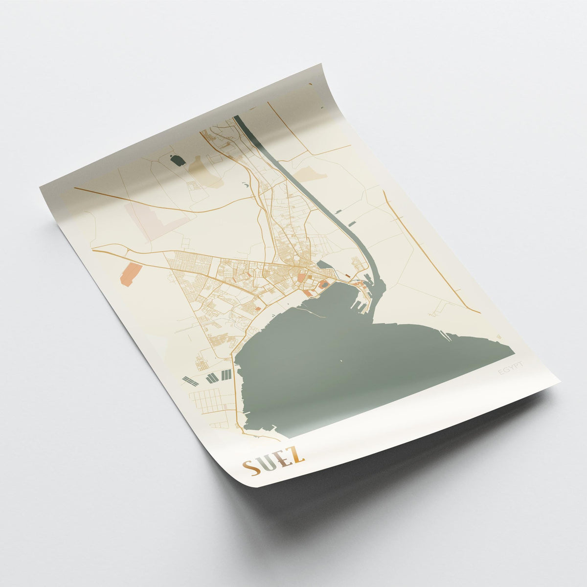 suez, egypt map poster - image 4